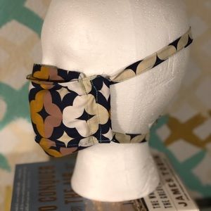 Mustard and Navy Facemask with Pop-Out Feature